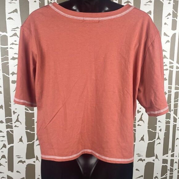 altar'd state Tailgates Tackles And Touchdowns Cropped Oversized T-Shirt S Rust - Picture 5 of 8